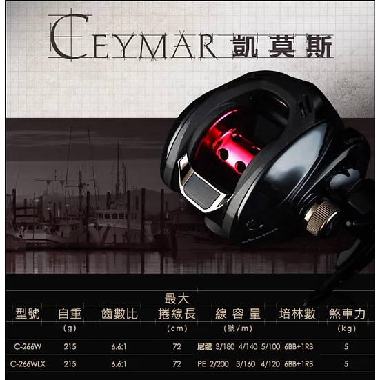 OKUMA Ceymar 凱莫斯 擬餌拋投捲線器