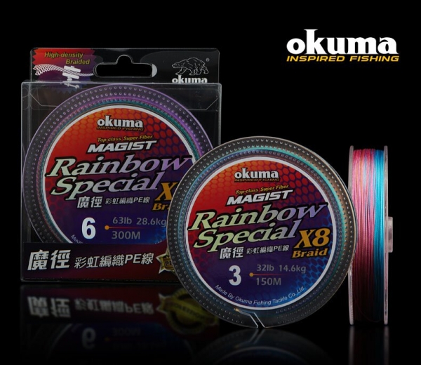 ★中聯釣具★ OKUMA○ “魔徑”彩虹8股編織線 PE線○ 釣魚用品 | 線 PE線