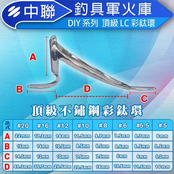 ★中聯釣具★頂級LC彩鈦環 彩鈦環 彩鈦 彩架藍瓷環 套裝船竿 邊導眼路亞竿 魚竿 DIY配件
