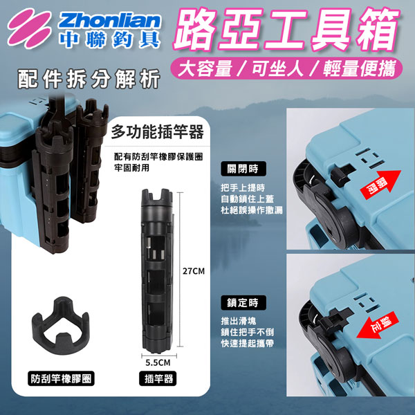 ★中聯釣具★路亞工具箱 釣魚置物箱 工具收納盒 釣魚工具箱 可坐釣魚箱 多功能路亞專用小釣箱海釣磯釣伐釣可坐人收納箱魚箱